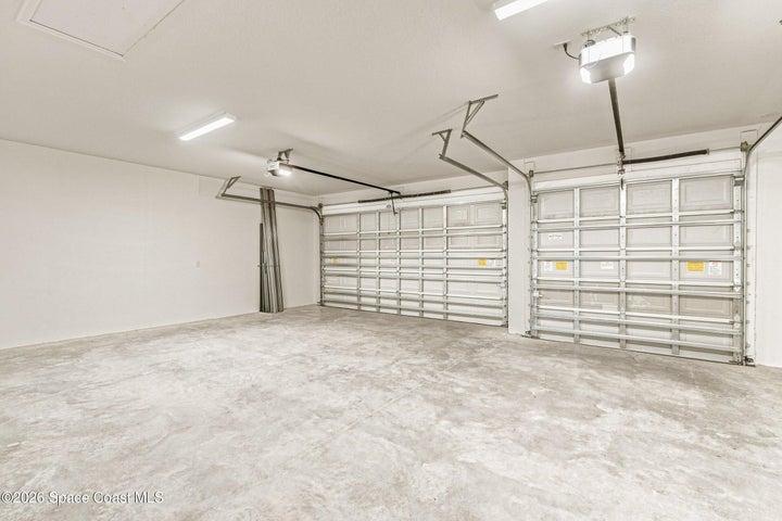 3 car garage with extra storage!