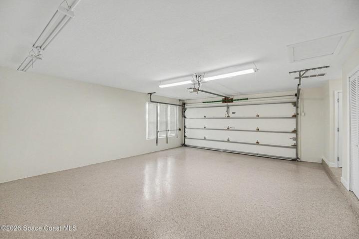 Finished garage