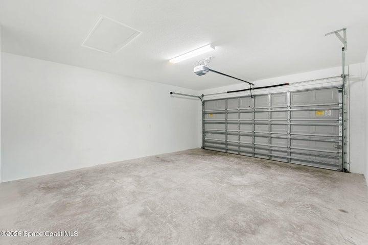 2 Car garage with extra storage!