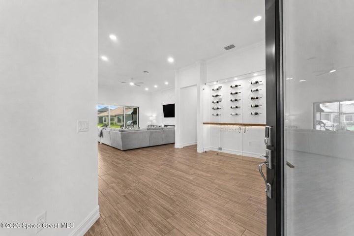 Entrance Foyer - digitally staged wine display
