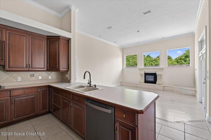Kitchen open to family room