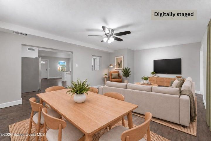 Living Room and Dining Room