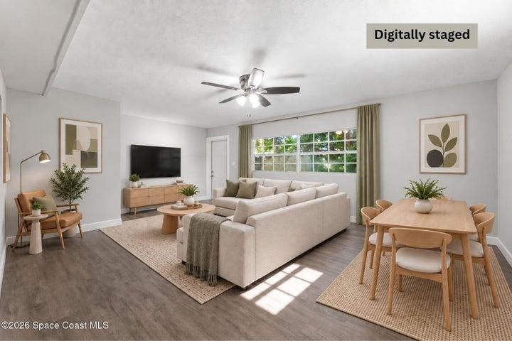 Living Room and Dining Room