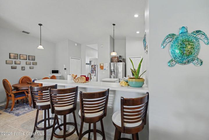 Countertop High for Bar Stools.