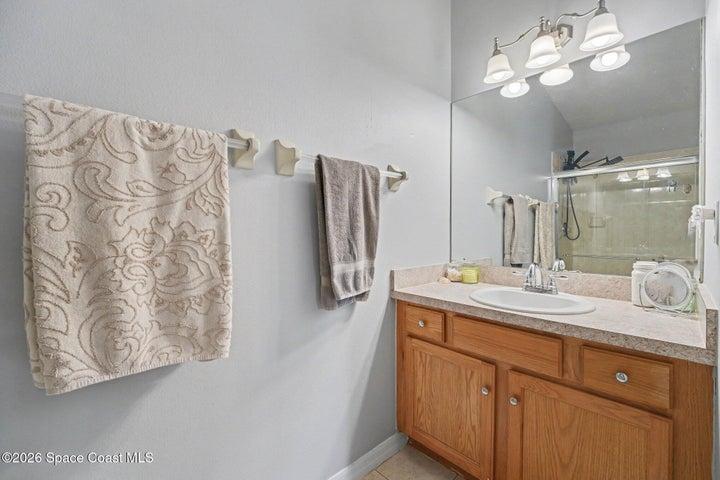 Separate Water Closet and Shower, no Tub.