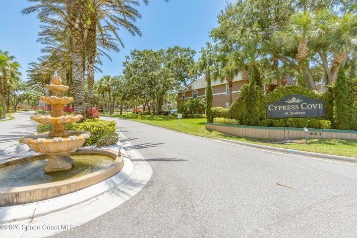 Cypress Cove Entry welcomes you everytime.