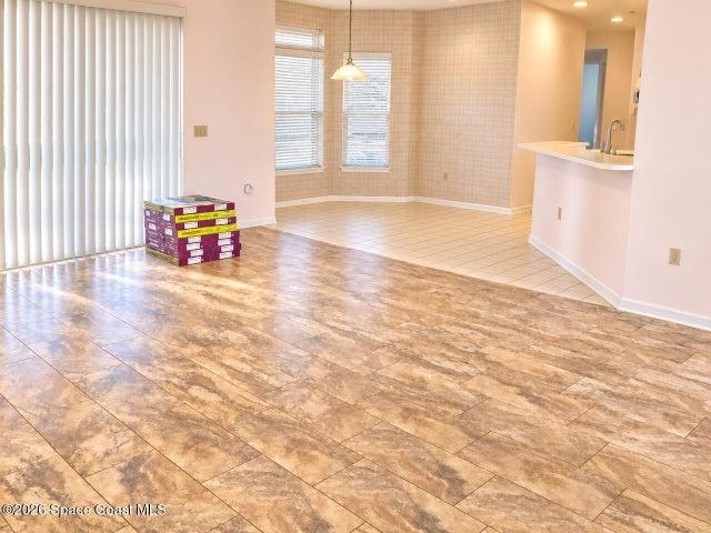 OPEN floor plan! (extra flooring flooring for flex space & bedroom 4).