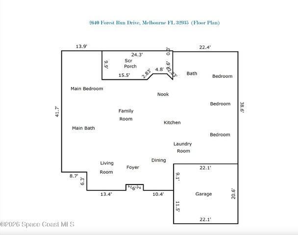 Floorplan ~ 2640 Forest Run Drive