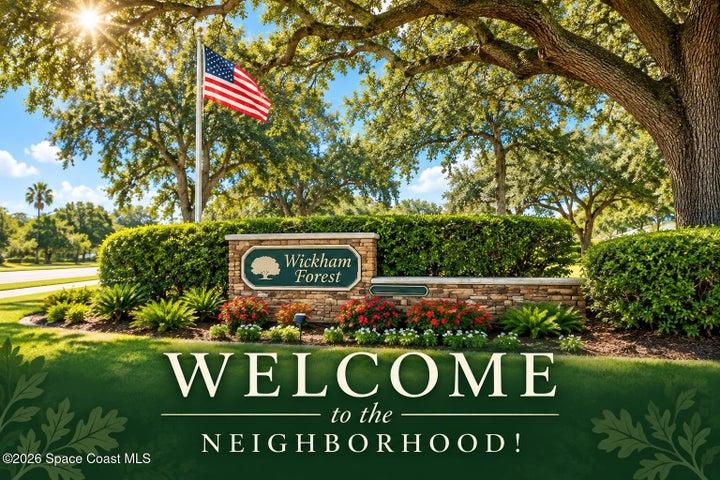 Welcome to Wickham Forest (No thru streets ~ entrance & exit to neighborhood are on N. Wickham Road, just south of the Pineda Causeway). Great shopping & Restaurants all nearby...