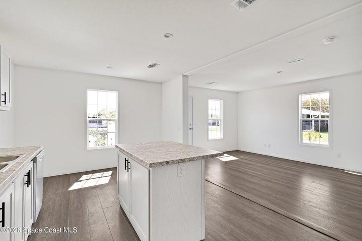 Kitchen & family room