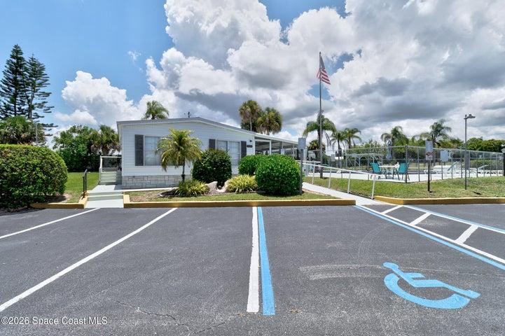 Community pool, clubhouse, shuffleboard