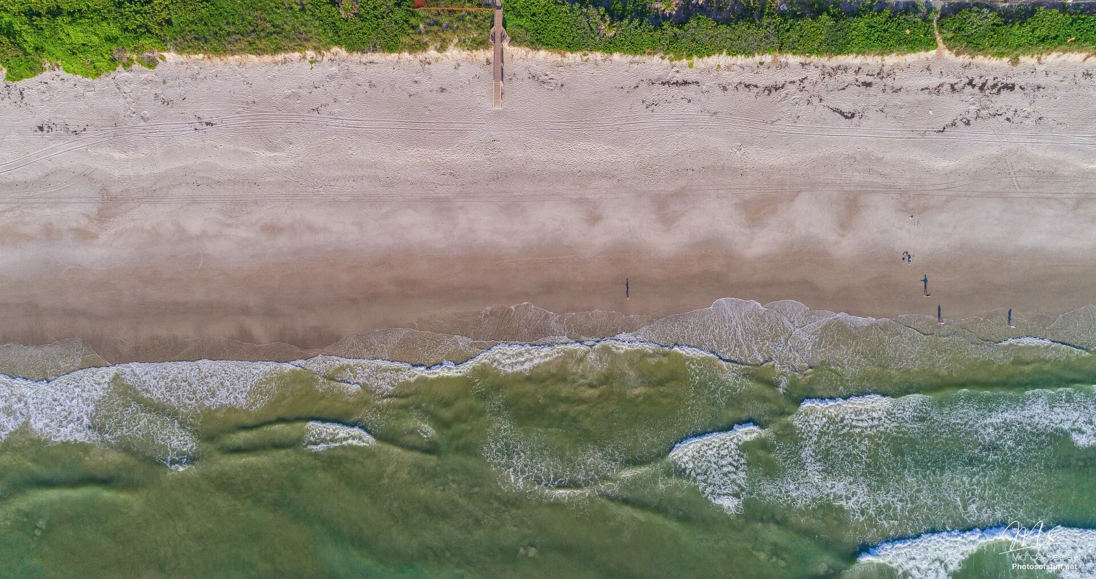 Satellite Beach and its shoreline seen from the air